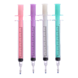 Ручка гелевая-прикол 0,5 мм "Шприц", МИКС, чернила ЧЕРНЫЕ