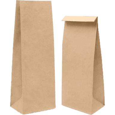 Пакет бумажный 120*80*330 Крафт, П-Дно, на вынос