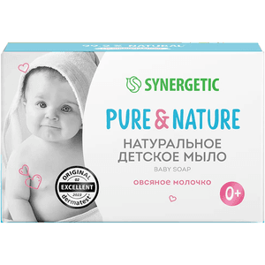 Мыло кусковое 90 гр "SYNERGETIC" ДЕТСКОЕ Овсяное молочко, натуральное Мыло кусковое 90 гр "SYNERGETIC" ДЕТСКОЕ Овсяное молочко, натуральное