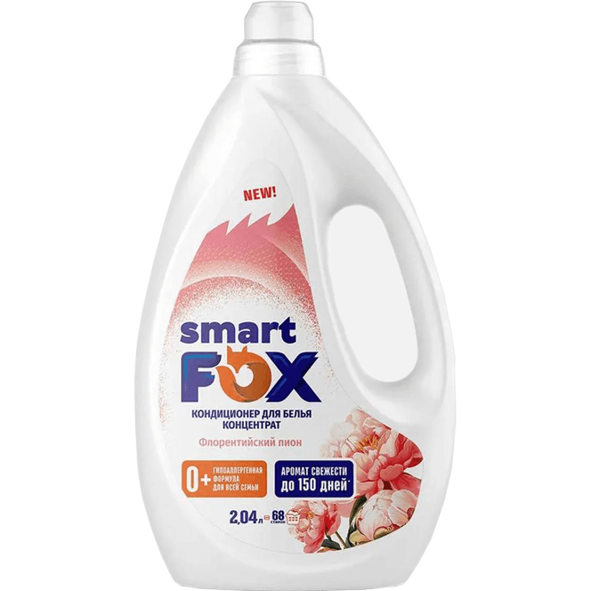 Кондиционер для белья 1 л SMART FOX, Флорентийский пион Кондиционер для белья 1 л SMART FOX, Флорентийский пион