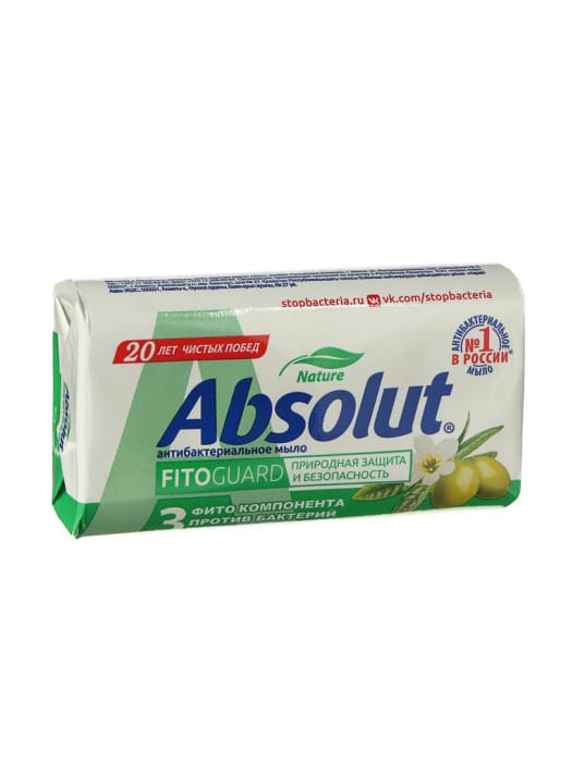 Мыло кусковое 90 г туалетное "ABSOLUT" FitoGuard Весна, Белый чай и масло оливы Мыло кусковое 90 г туалетное "ABSOLUT" FitoGuard Весна, Белый чай и масло оливы